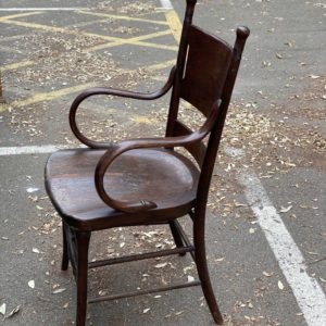 A Mid Century Solid Oak Wood Chair