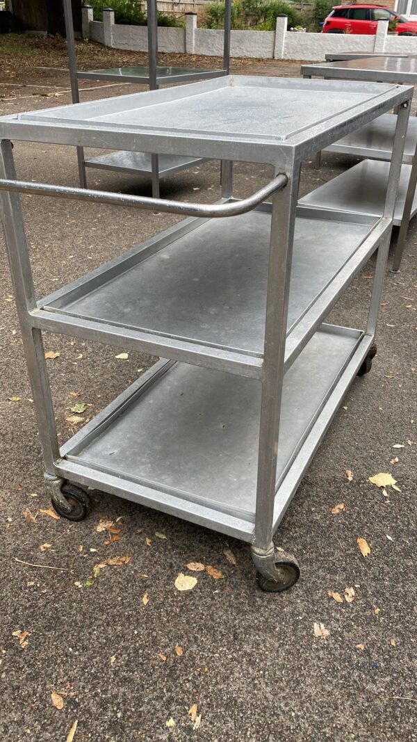 Three Tier Stainless Steel Stand Without Wheels Side