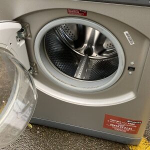 A Glass Door Opened Front Load Washing Machine