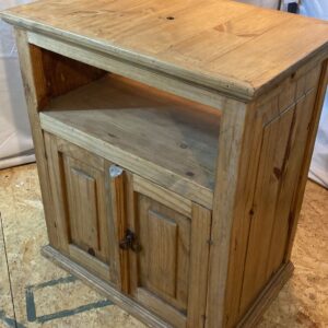 Solid Rustic Pine Hallway Table With Table and Shelf