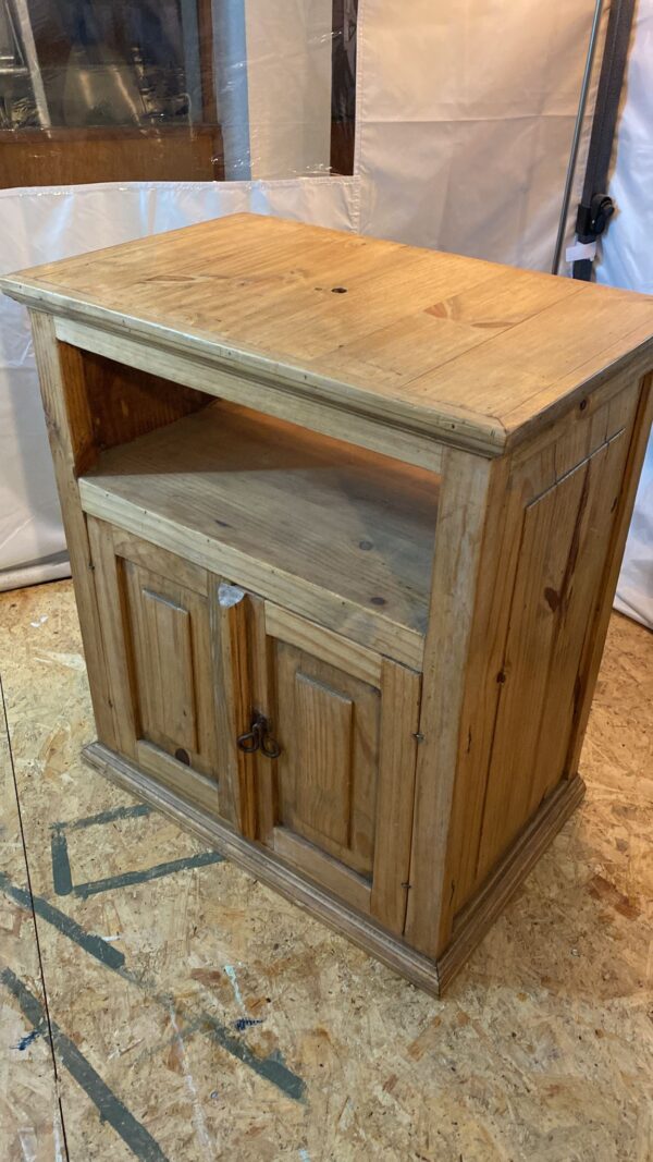 Solid Rustic Pine Hallway Table With Table and Shelf
