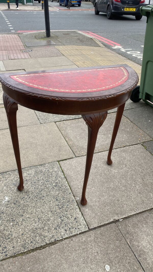 Mahogany Regency Hallway Table With Ted Leather Top
