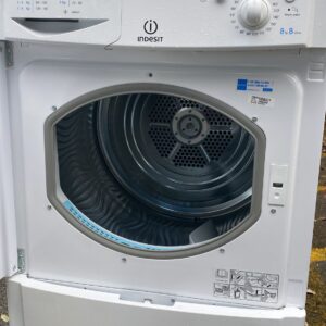 A White Color Indesit Eight Kilo Tumble Dryer