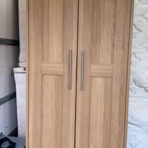 Modern light oak wardrobe - as new