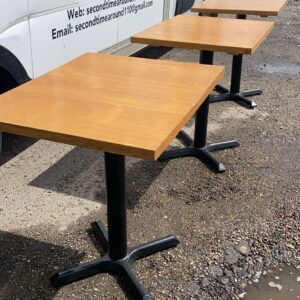 10 oak and cast iron bistro tables