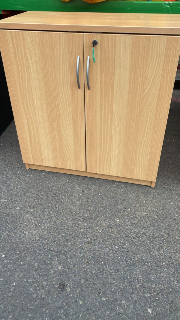 Lockable stationery cabinet with keys