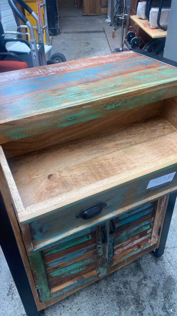 Hardwood solid shoe rack with drawer - Image 4