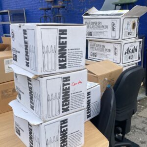 54 remaining assorted pint glasses