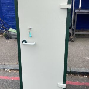 Fireguard safe for paperwork with three shelves and a key